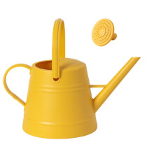Ergonomic Plant Watering Can Long Reach Spout Nonslip Grip Apricot Yellow For Deep Pots Window Boxes Indoor Garden