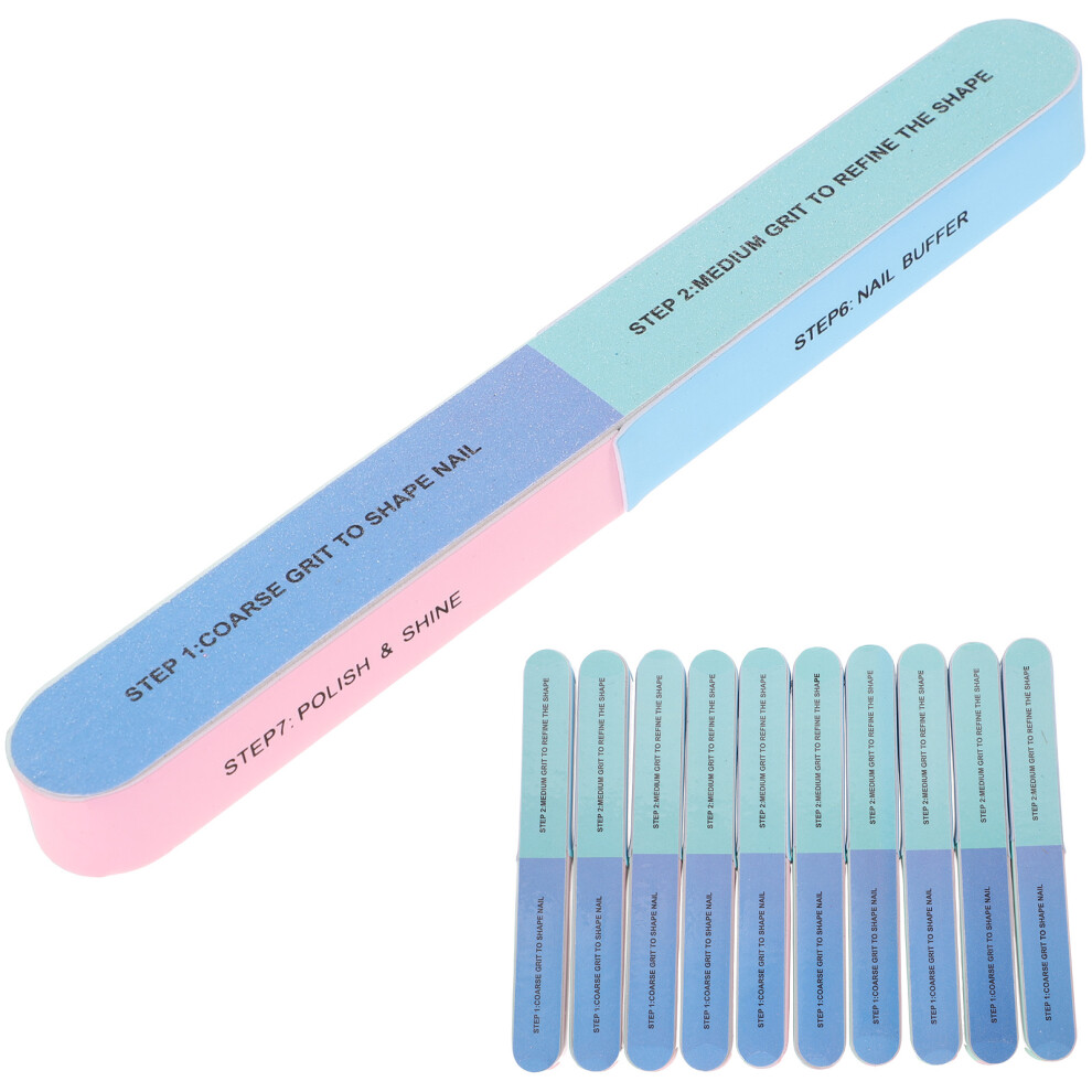Aboofan 10Pcs Double Sided Nail Files Nail Grinding Manicure Tool