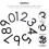 10Pcs Resin 3D Self-Adhesive Modern House Numbers 8