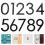 10Pcs Resin 3D Self-Adhesive Modern House Numbers 2