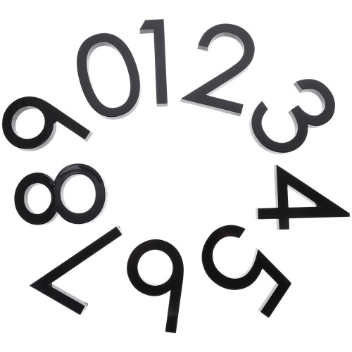 10Pcs Resin 3D Self-Adhesive Modern House Numbers