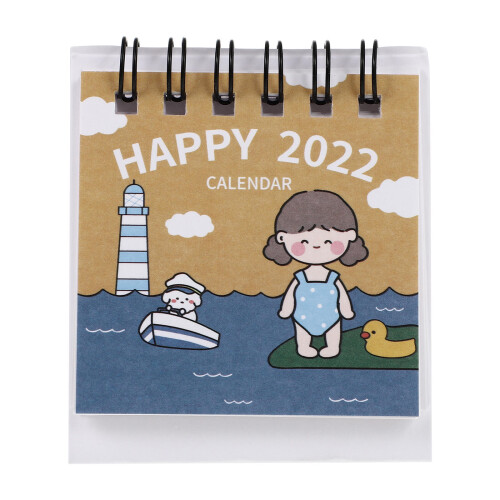 1Pc Creative Desktop 2022 Monthly Calendar Planner (Assorted Colors) 1