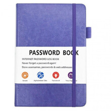 (Violet) Compact Password Keepers Journal Portable Multi-Purpose Planner Thoughtful Gift for Loved Ones