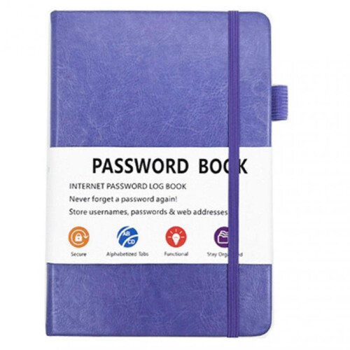 (Violet) Compact Password Keepers Journal Portable Multi-Purpose Planner Thoughtful Gift for Loved Ones