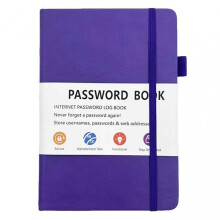 (purple) Compact Password Keepers Journal Portable Multi-Purpose Planner Thoughtful Gift for Loved Ones