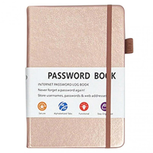 (Rose Gold) Compact Password Keepers Journal Portable Multi-Purpose Planner Thoughtful Gift for Loved Ones
