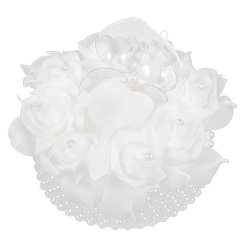 European Cake Shaped Rose Style Wedding Ring Box