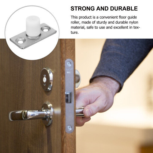 1Pc Nylon Pulley Block Sliding Barn Door Bottom Floor Guide Roller 1