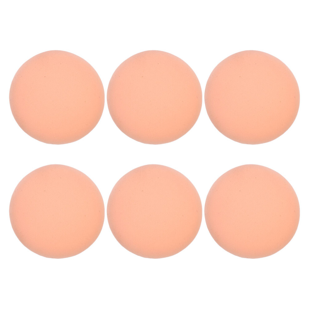 Ohphcall 6Pcs Small Khaki Makeup Sponges High Elastic Pu Foundation Powder Puff