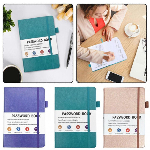 (Turquoise) Compact Password Keepers Journal Portable Multi-Purpose Planner Thoughtful Gift for Loved Ones 1