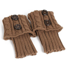 Leg Warmers Women Knitting Socks Boot Cover Keep Warm Khaki