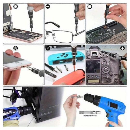 (Cross) 115 In 1 Precision-Screwdriver Set Electronics Repair Kit Versatile Magnetic Bit Set for Professional Electronics Workshop 2