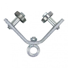 (C) Cranes Bearing Wheel Stainless Steel Dual Bearing Pulleys for Angle Iron Track 40/50 Triangles Steel/Angle Iron Cable Pulleys