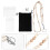 Retractable Badge Holder With ID Card Set Beaded Lanyard 9