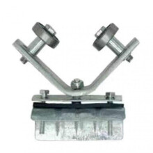 (F) Cranes Bearing Wheel Stainless Steel Dual Bearing Pulleys for Angle Iron Track 40/50 Triangles Steel/Angle Iron Cable Pulleys