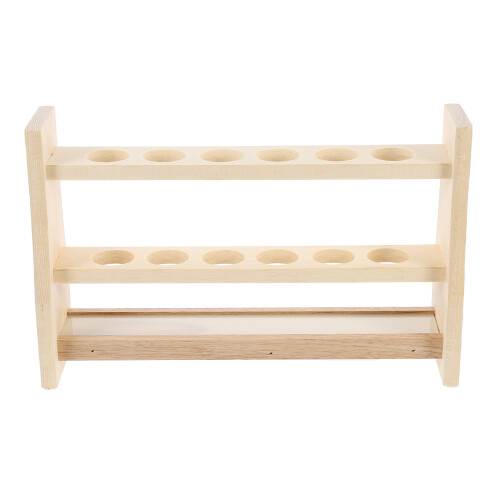 Wooden Test Tube Rack Storage Stand Practical Lab Organizer 1