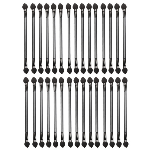 30Pcs Disposable Double-Sided Eyeshadow Brush Black Makeup Tool 1