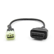 (KTM6P) KTM 6pin to 16pin OBD2 Motorcycle Diagnostic Adapter Cable for Bike ECU