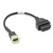 (KAWASAKI 6P) KTM 6pin to 16pin OBD2 Motorcycle Diagnostic Adapter Cable for Bike ECU