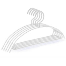 (White) 10pcs Adult Non-slip Semi-circle Seamless Bold Household Hangers