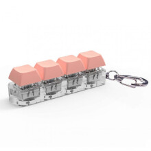 (Orange) Keyboard Fingertip Toy Keychain Stress Relieving Keyboard Fingertip Clicker Keychain for Kids Adults Anxiety Stress Relief