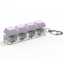(Purple) Keyboard Fingertip Toy Keychain Stress Relieving Keyboard Fingertip Clicker Keychain for Kids Adults Anxiety Stress Relief