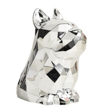 Tissue Box Covers Silver Dog Decors Dog-Accent, Sturdy Paper Dispenser, Fits Standard Tissue Boxes, Office Decor