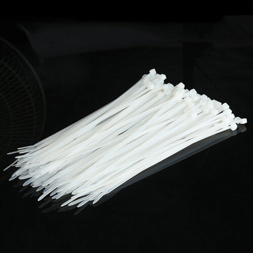 500Pcs White Self-Locking Nylon Cable Ties For Cable Organizing 1