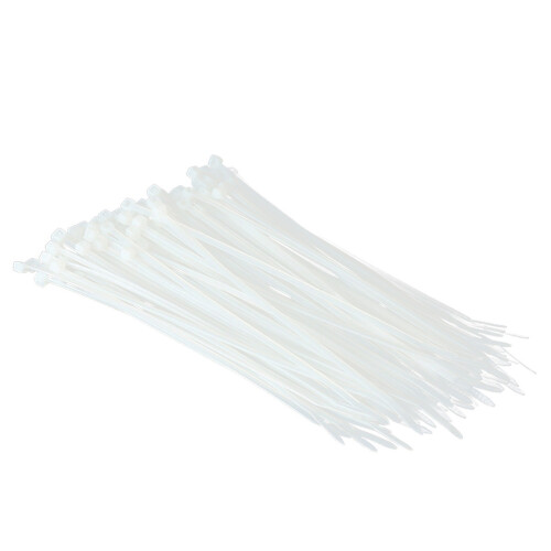 500Pcs White Self-Locking Nylon Cable Ties For Cable Organizing 2