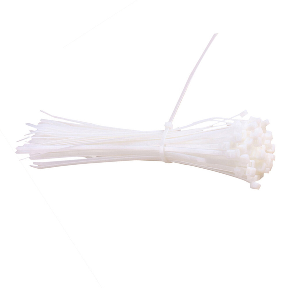 500Pcs White Self-Locking Nylon Cable Ties For Cable Organizing 3352054228778
