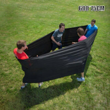 (600x75CM, black) Elastic Training Band Trust Building Games Team Building ActivityHigh Elasticity Large Compression Stretchy Sensory Loop