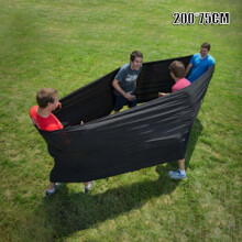 (200x75CM, black) Elastic Training Band Trust Building Games Team Building ActivityHigh Elasticity Large Compression Stretchy Sensory Loop