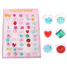 50Pcs Colorful Adjustable Kid Ring Toy Set Safe Durable Kids Rings