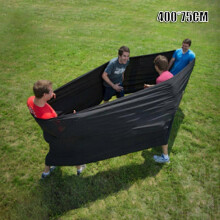 (400x75CM, black) Elastic Training Band Trust Building Games Team Building ActivityHigh Elasticity Large Compression Stretchy Sensory Loop