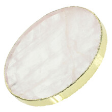 Natural Crystal Cup Coaster Round Smooth Table Mat For Daily Use