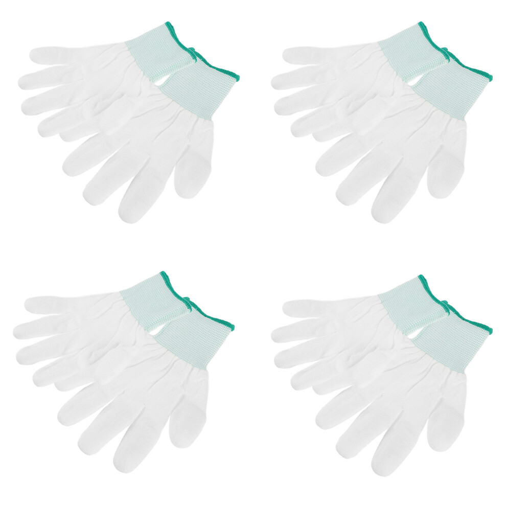 12 Pairs Lightweight Nylon Quilting Gloves With Pu Coating For Sewing 3352054241593