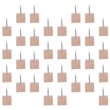 50 Pcs Wooden Head Push Pins Decorative Thumbtacks Diy Wooden Pushpin