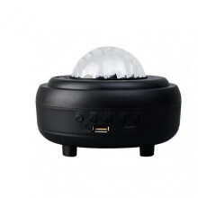 (Black) 10w Colorful Moon Projector Vocable Multifunctional Projection Machine for Outdoors