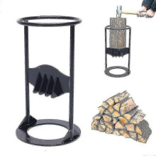 Firewood Splitter with Cover Manual Kindling Log Splitting Tool Cast Iron Log Splitting Wedge Hand Sturdy Firewood Cutter Edition a