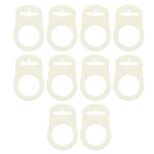 10Pcs Soft Silicone Baby Pacifier Clips Holders Adapter Rings