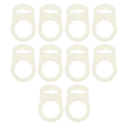 10Pcs Soft Silicone Baby Pacifier Clips Holders Adapter Rings