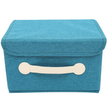 Clothing Storage Boxes With Lids Sky-Blue Fabric 1pack