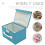 Clothing Storage Boxes With Lids Sky-Blue Fabric 1pack 11