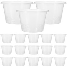 50Pcs Plastic Takeaway Bowls With Lids For Desserts