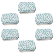 6Pcs Rectangular Tin Box Metal Candy Case Small Storage Organizer