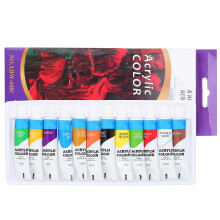 1 Set Acrylic Paint 12 Colors Painting Supplies For Adults Kids