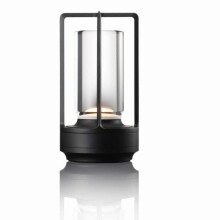(Black) Modern Led Table Lamp Touch Dimmable Usb Rechargeable Bar Night Light Cordless