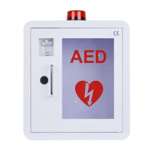 AED Defibrillator Cabinet Wall Mounted Storage Cabinet With Key And Alarm Rounded Corner Design For Home Office Hospital