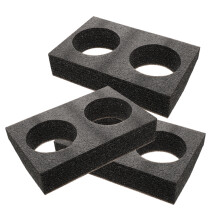 3Pcs Portable Bowl Takeout Trays With 2-Hole For Soup And Snacks