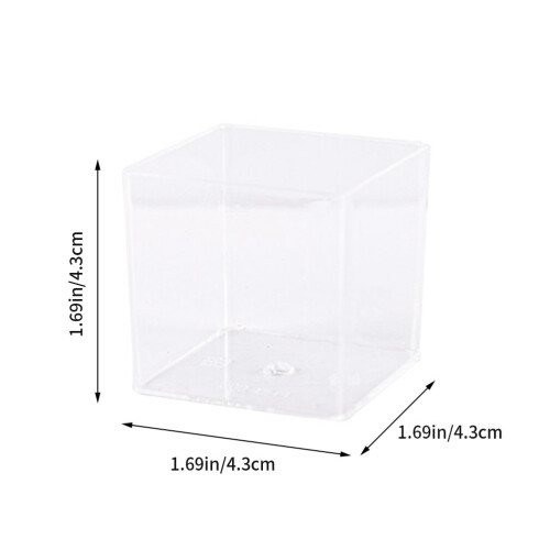 50 Pcs Square Mousse Cups For Yogurt And Desserts 1